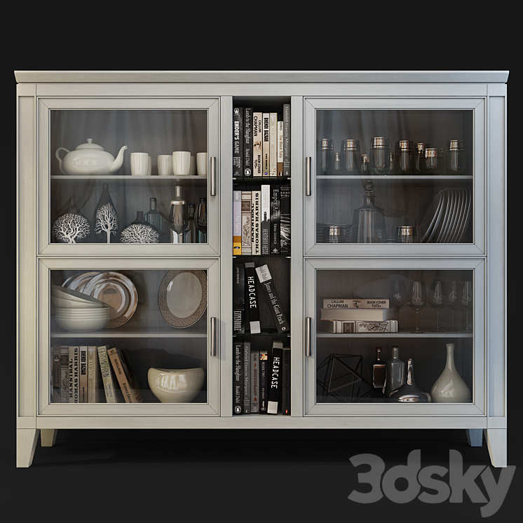 Wardrobe \/ Showcase Aster. Showcase by Le Fablier 3DS Max - thumbnail 2