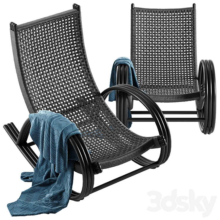 Mcguire Rollick rocking chair 3DS Max - thumbnail 2
