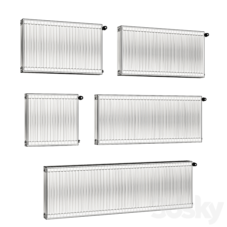 Standart radiator battery 3D Model