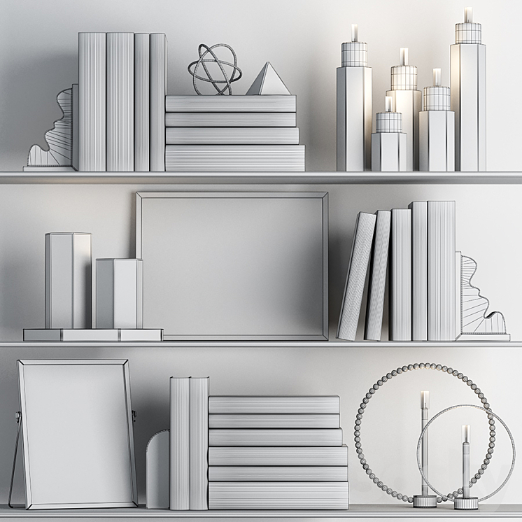 DECORATIVE SET 05 (black) 3D Model