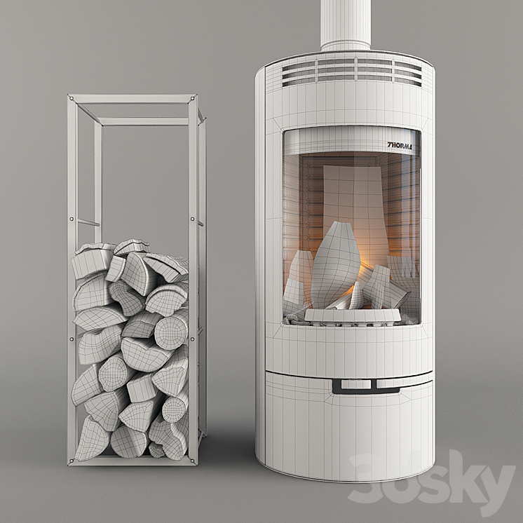 Thorma Andorra Fireplace 3DS Max - thumbnail 2