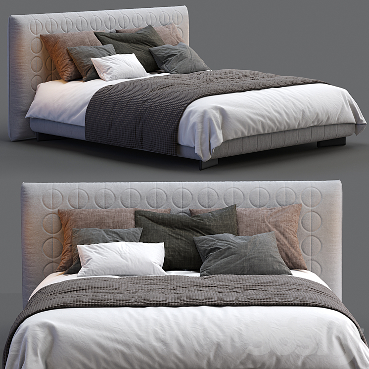 Minotti Bed CURTIS 3DS Max - thumbnail 1