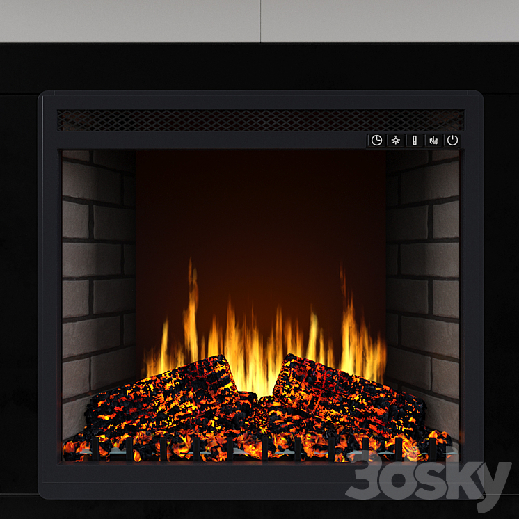 Fireplace Royal Flame Suite Alabaster with Fireplace Vision 23 Led Fx 3DS Max - thumbnail 2
