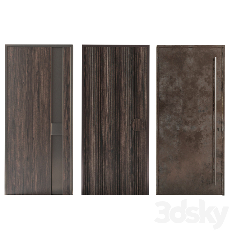 Entrance door collection 3D Model