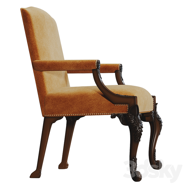 Baker Gainsborough Chair 3DS Max - thumbnail 2