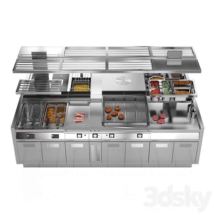 Modular Kitchen Angelo Po ICON9000 3D Model
