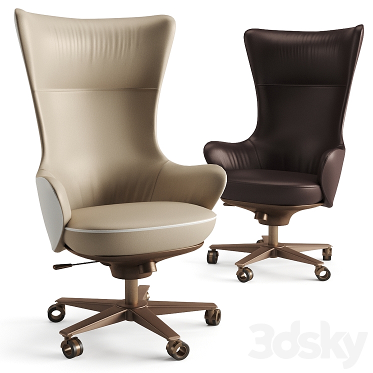 Giorgetti genius office chair 3DS Max - thumbnail 1