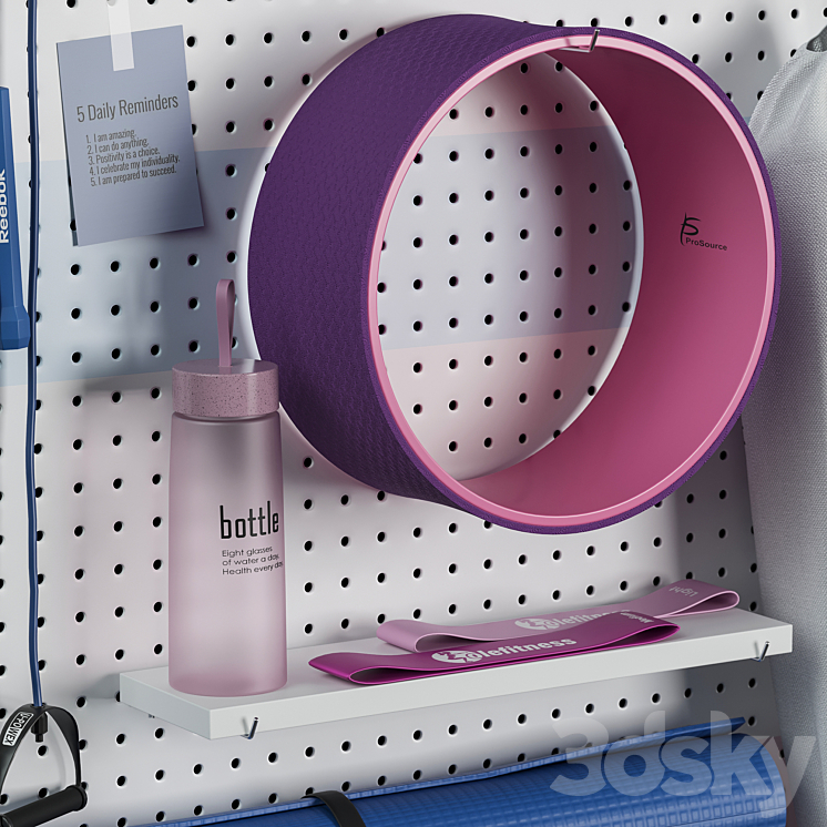 Home Sports Kit for Yoga and Fitness 3D Model