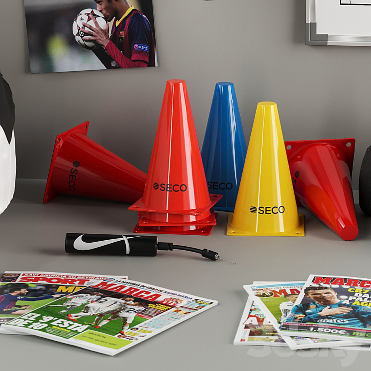 Football set 3D Model