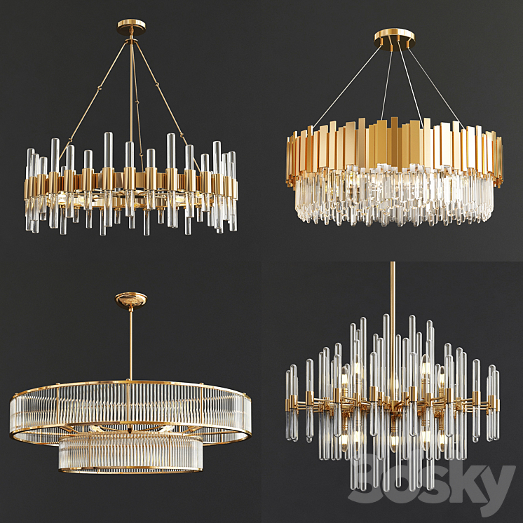 Four Exclusive Chandelier Collection_37 3DS Max - thumbnail 1