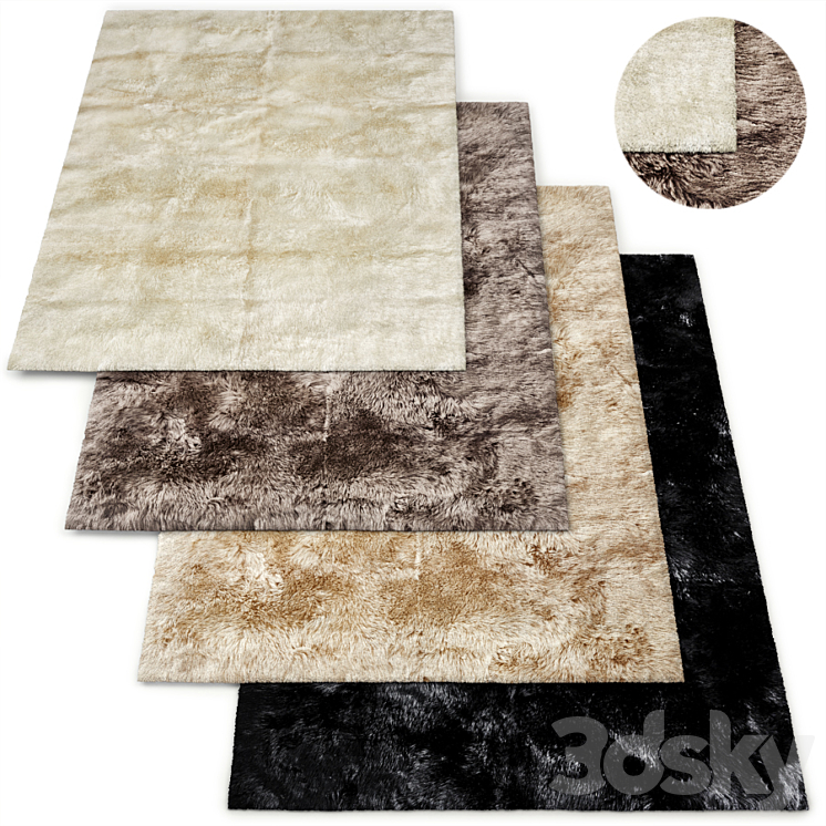 Ultra-Luxe New Zealand Sheepskin Rug RH Collection 3DS Max - thumbnail 1