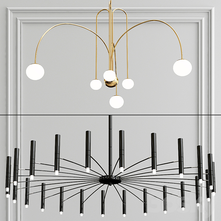 DAY and LOKA chandelier collection 3DS Max - thumbnail 1