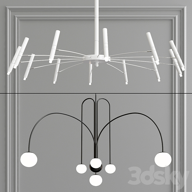 DAY and LOKA chandelier collection 3DS Max - thumbnail 2