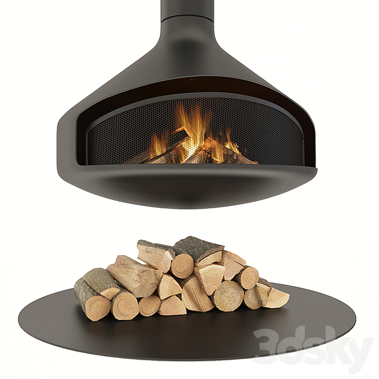 Ergofocus fireplace 3D Model
