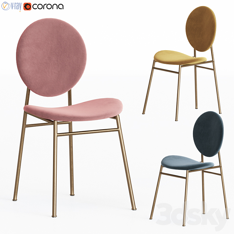 Ingrid Dining Chair West elm Chair 3D model