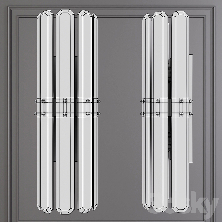 Restoration Hardware BONNINGTON TALL SCONCE Nickel 3D Model