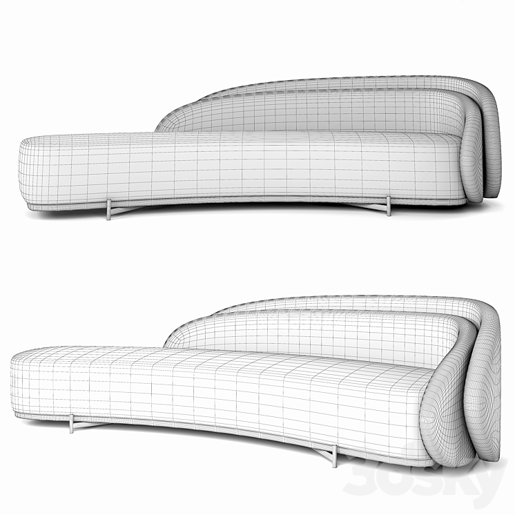 Layered Back Sofa by Paolo Ferrari 3DS Max - thumbnail 2