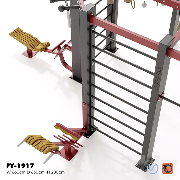FOREMAN. MULTIFUNCTIONAL FRAME FY-1917 3DS Max - thumbnail 2
