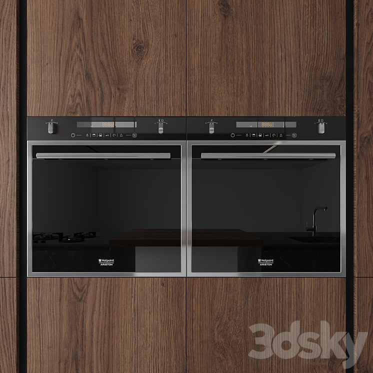 Modern kitchen 3DS Max - thumbnail 2
