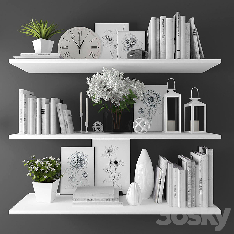Decor set 06（model:2698596_Rectangle_Vray）