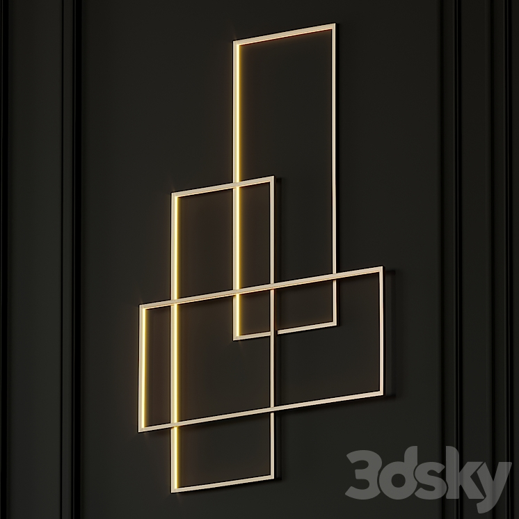 Goose Featjer Modern Wall Sconce 3D Model