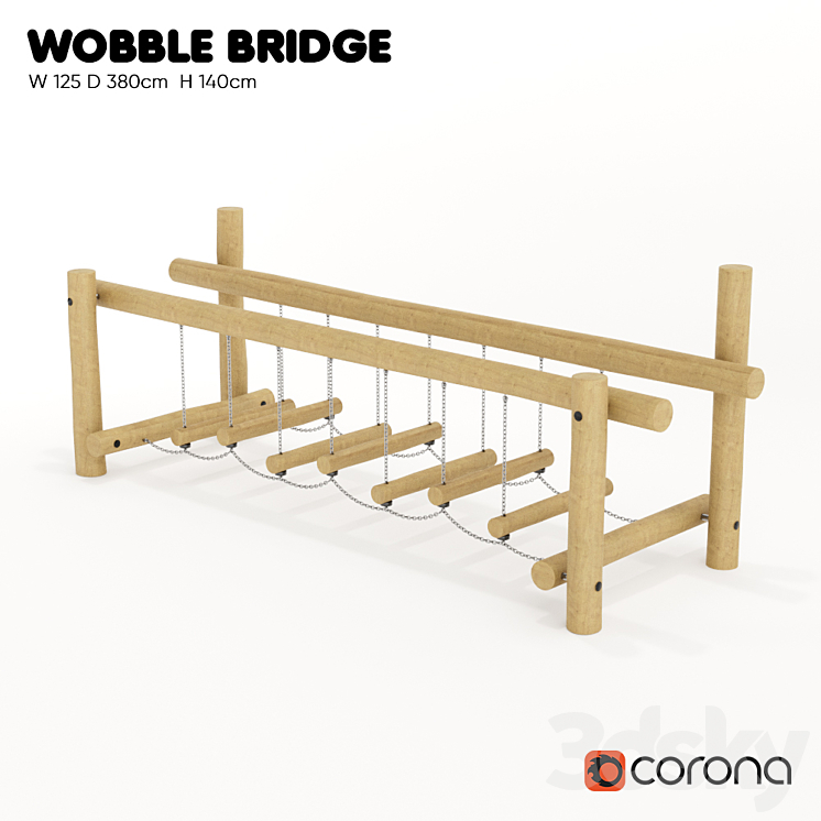 “KOMPAN. “”Suspension bridge””” 3D Model