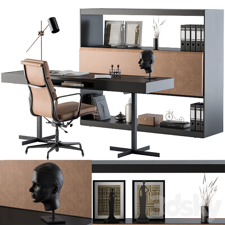 Office Furniture – Manager Set02 3DS Max - thumbnail 1