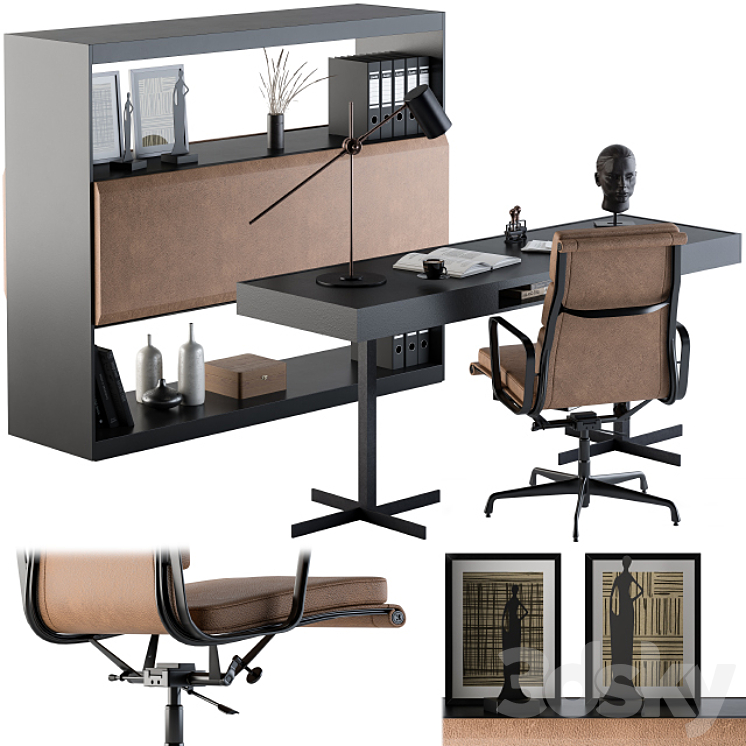 Office Furniture – Manager Set02 3DS Max - thumbnail 2