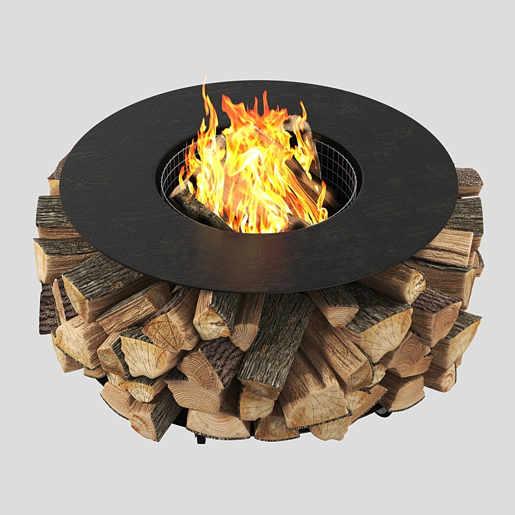 Outdoor fire pit PF-02 3D Model