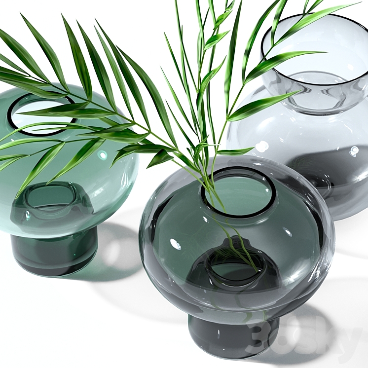 Kasablanka Vases Set 3D Model