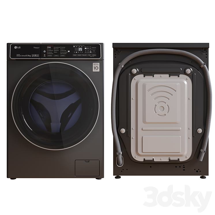 Washing machine AI DD LG F2T9GW9P. 3D Model