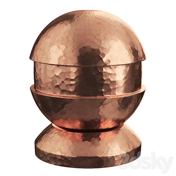 Hammered copper 3D Model