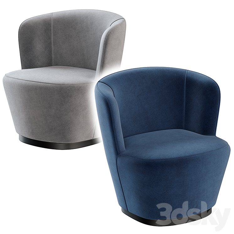 GUBI Stay Lounge Chair 3DS Max Model - thumbnail 1