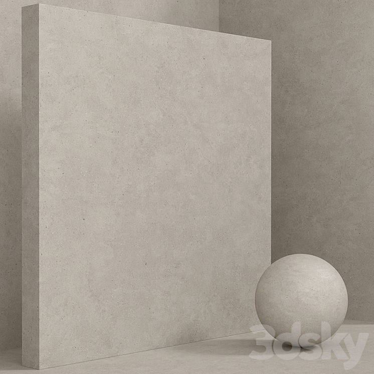 Material (seamless) - concrete plaster set 127 3D Model