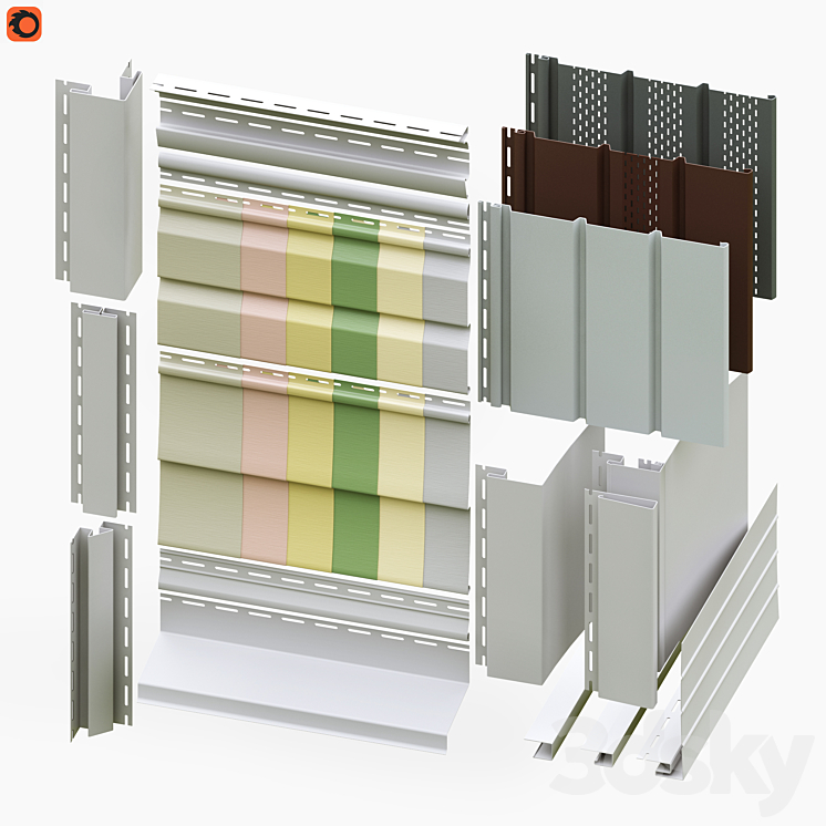 3DS MAX Docke Standart Siding & Accessories 3DS Max