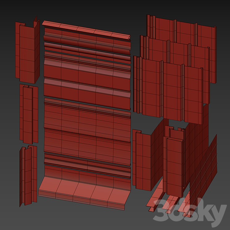 Docke Standart Siding & Accessories 3D Model