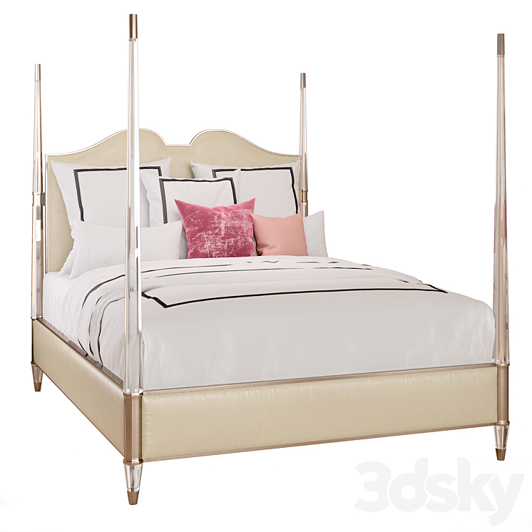 Bed Caracole THE POST IS CLEAR 3DS Max - thumbnail 1