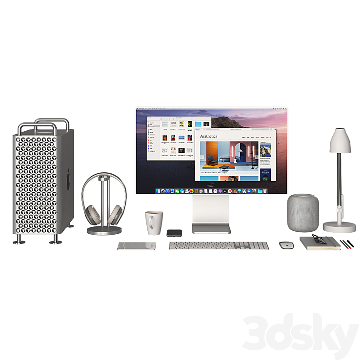 Apple Mac Pro Desktop 3D Model