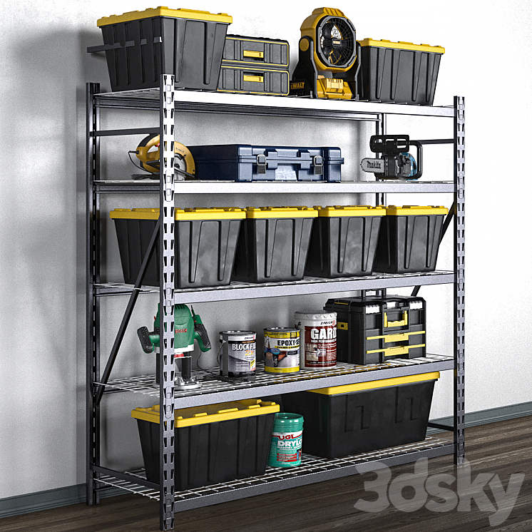 garage tools set 12 3D Model