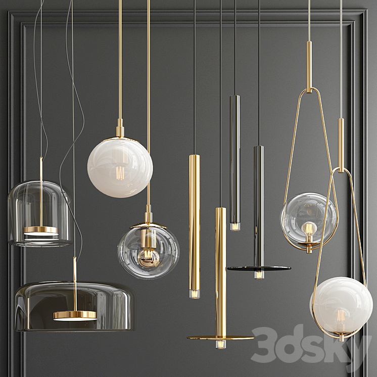 Four Hanging Lights_50 Exclusive 3DS Max - thumbnail 1