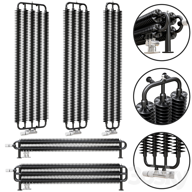 terma ribbon v radiator 3D Model