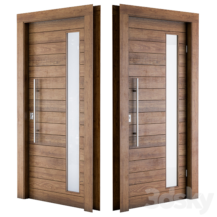 Wooden Front Door 3D Model