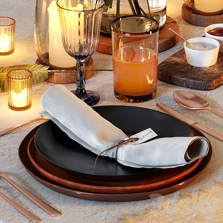 Table setting 1 3D Model