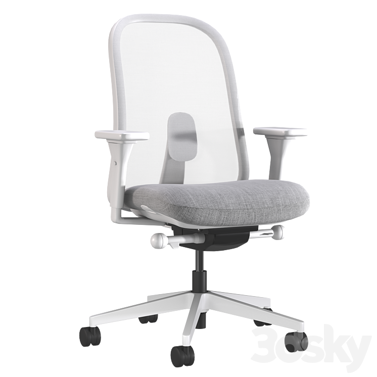 LINO Office Swivel chair with armrests by Herman Miller 3DS Max - thumbnail 1