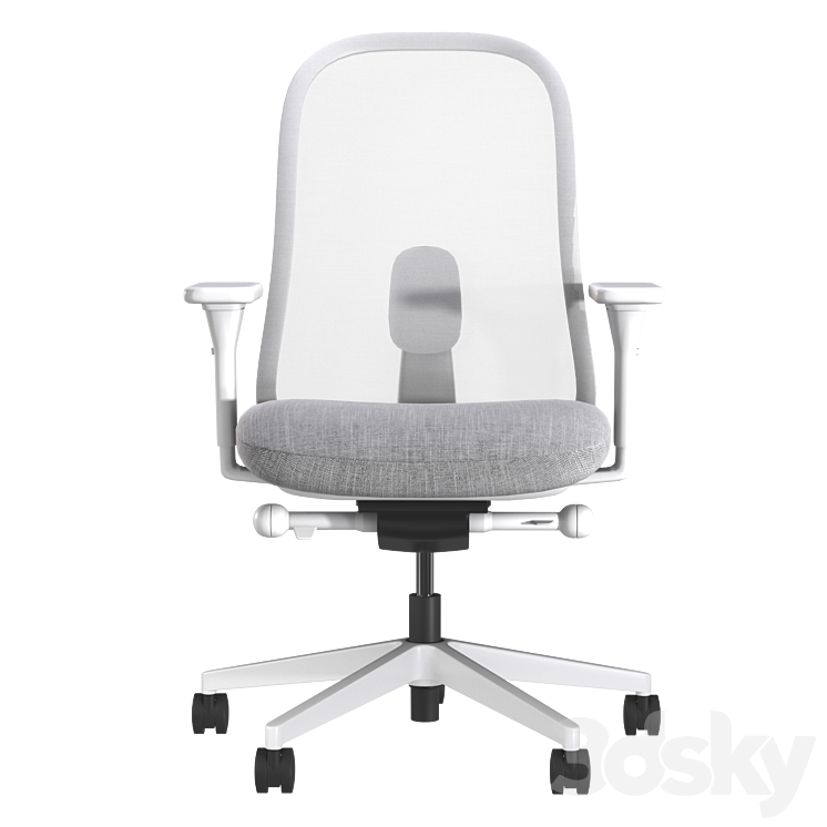 LINO Office Swivel chair with armrests by Herman Miller 3DS Max - thumbnail 2