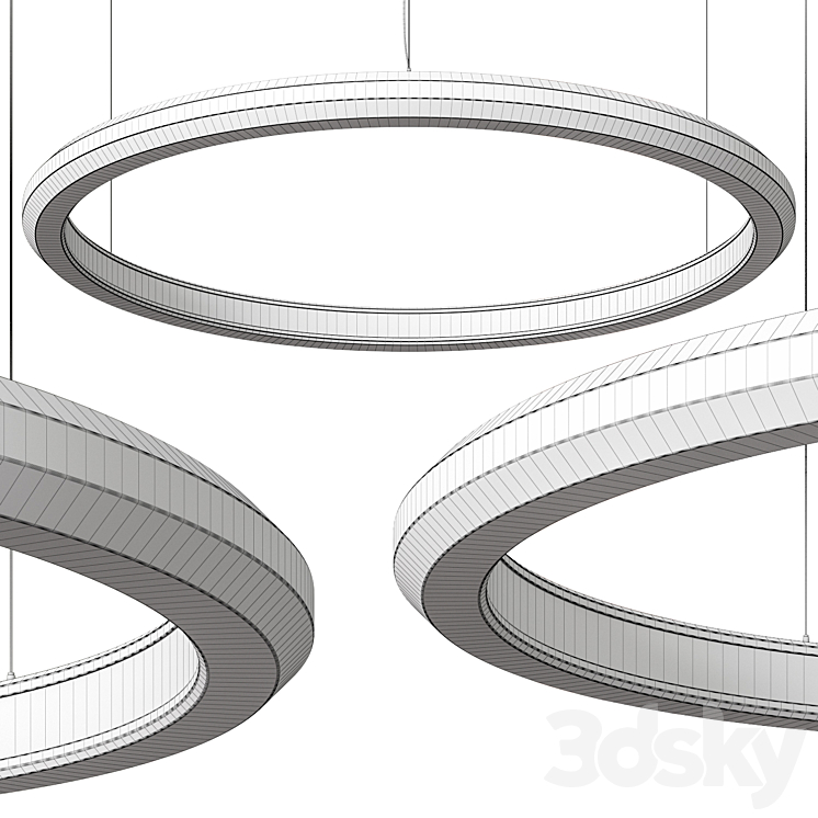 Materica Circle IN Large Concrete Halo Pendant Light 3DS Max - thumbnail 2