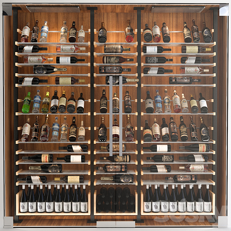 JC Wine Cabinet 6 3DS Max - thumbnail 1