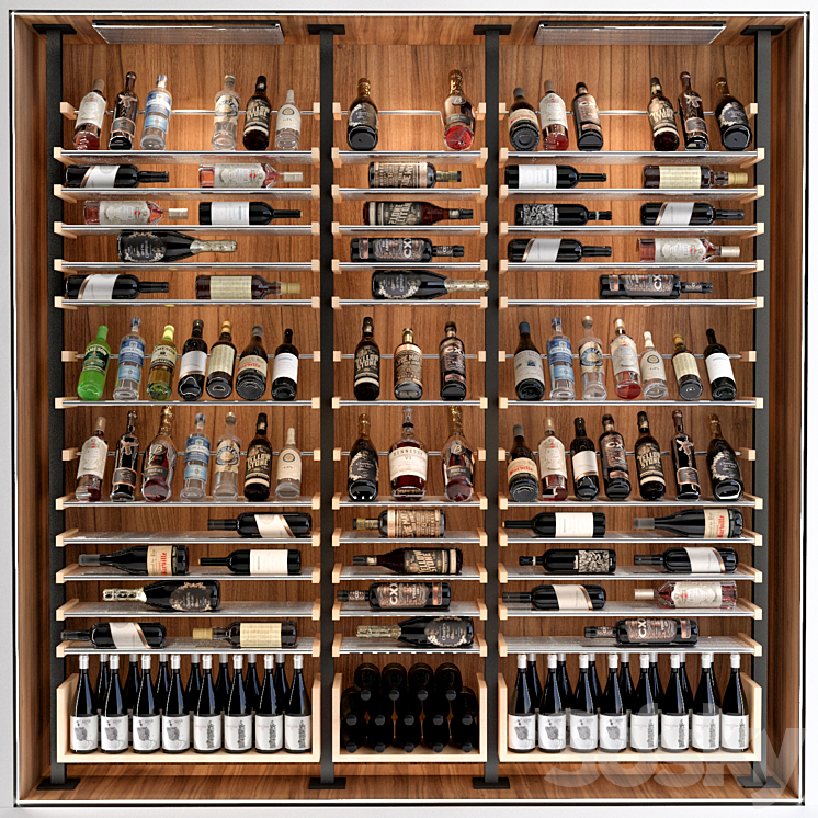 JC Wine Cabinet 6 3DS Max - thumbnail 2
