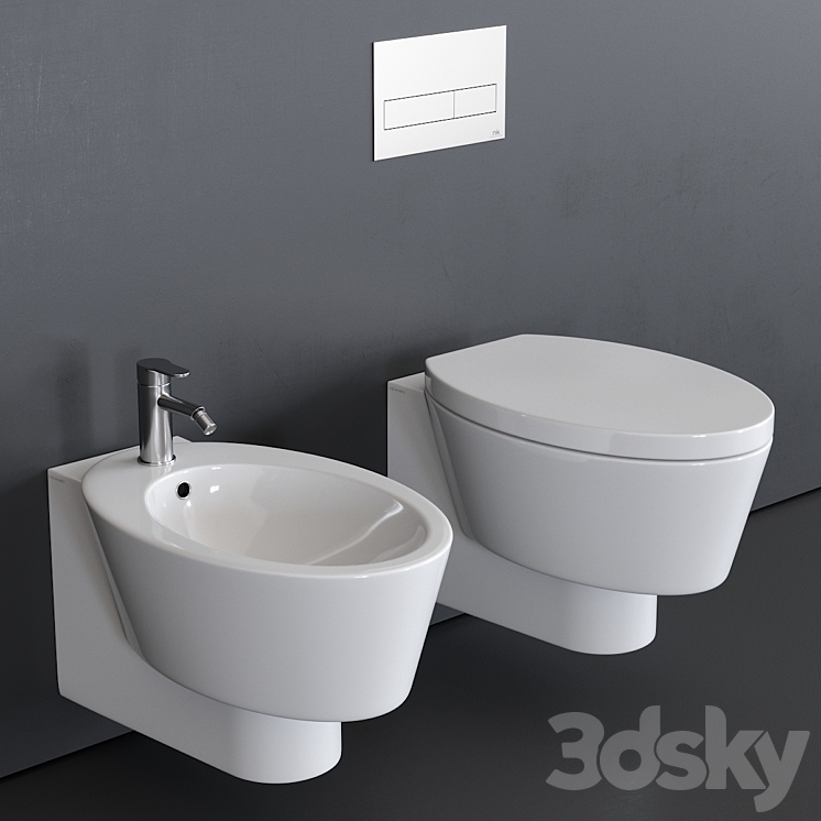 Scarabeo Ceramiche Wish Wall-Hung WC 3DS Max - thumbnail 1