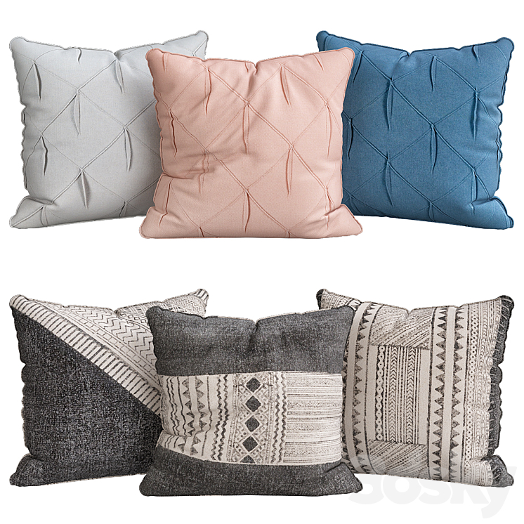 Shiloh Plow Throw Pillow Pillows 3D model